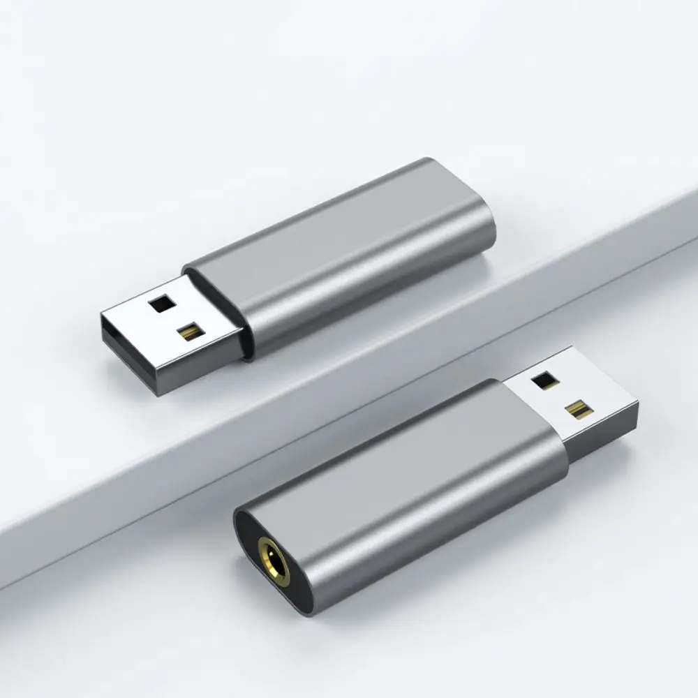 USB-3.5mm 헤드폰 3.5mm 어댑터 외부 스테레오 사운드 오디오 이어폰 잭 어댑터 휴대용 2 in 1 유선 헤드셋 변환기