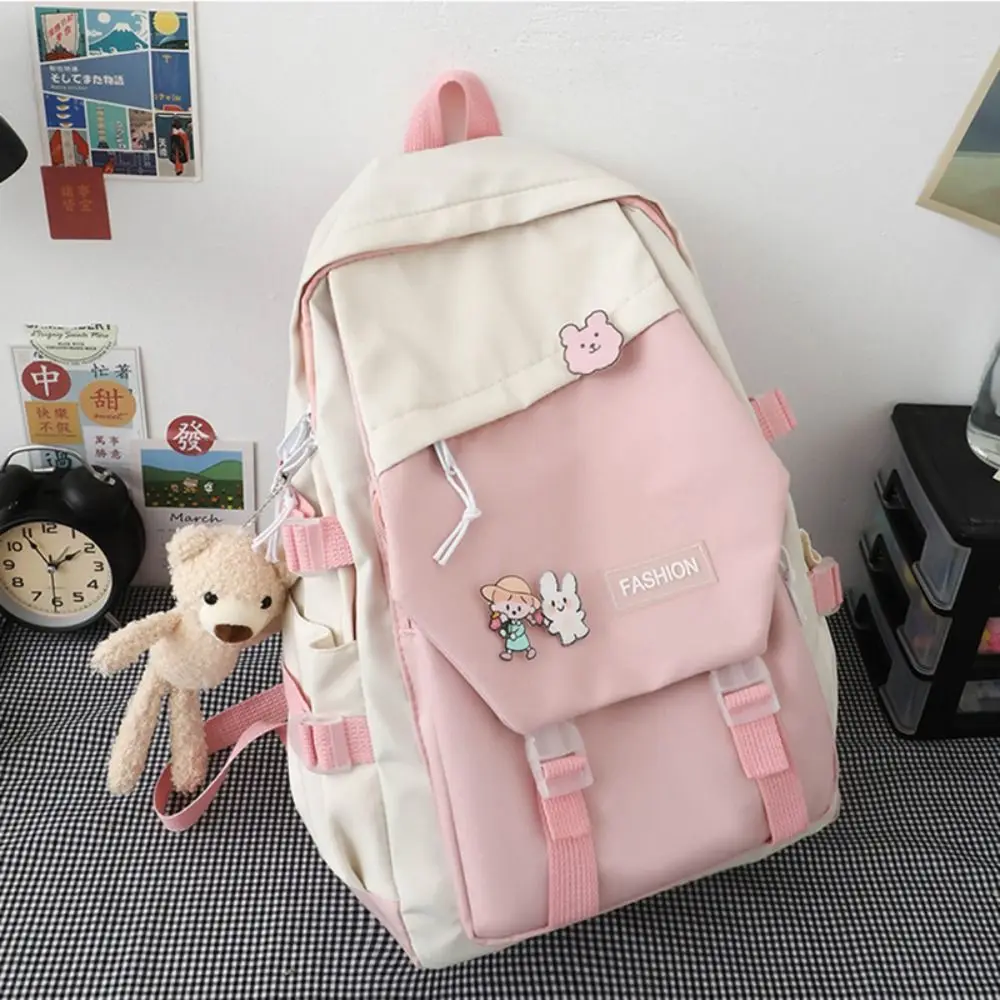 Simple Waterproof Book Bag Nylon Large Capacity Backpack School Rucksack Students 5