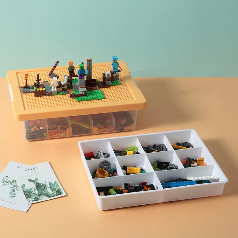 Contenitore Lego con coperchio della piastra di base, Custodia per il  trasporto di giocattoli durevole, Organizzatore di giocattoli in mattoni,  15x10x4Inche - AliExpress