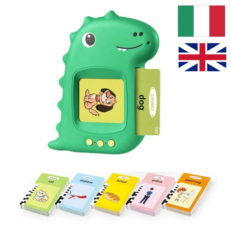 thumbnail image 1 of Tarjetas didácticas parlantes para niños y niñas, aprendizaje preescolar, máquina de lectura, regalo interactivo, árabe, ruso, italiano, 1 of 5