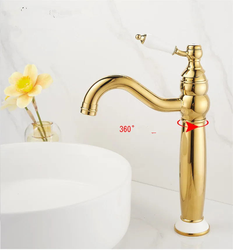 Description Picture 3 of itemTuqiu Gold Bathroom Faucet Torneiras Basin Faucet Sink Faucet Single Handle Chrome Faucet Basin Taps Hot Cold Mixer Tap Crane