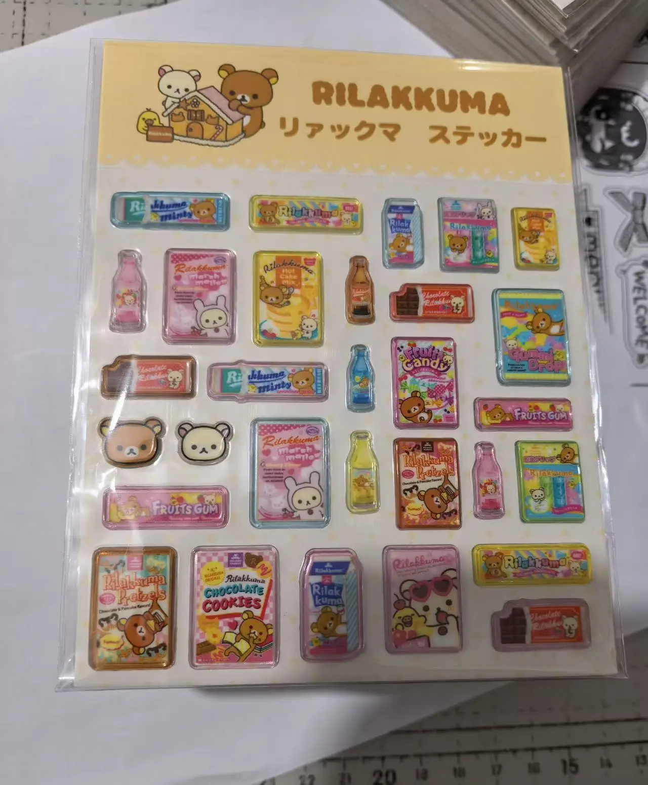 Neue Cartoon Rilakkuma Food Serie Dicke Bubble-Aufkleber Kreativität Mädchen DIY Handyhülle Dekoration Schüler Notizbuch Aufkleber Spielzeug – Detail 1