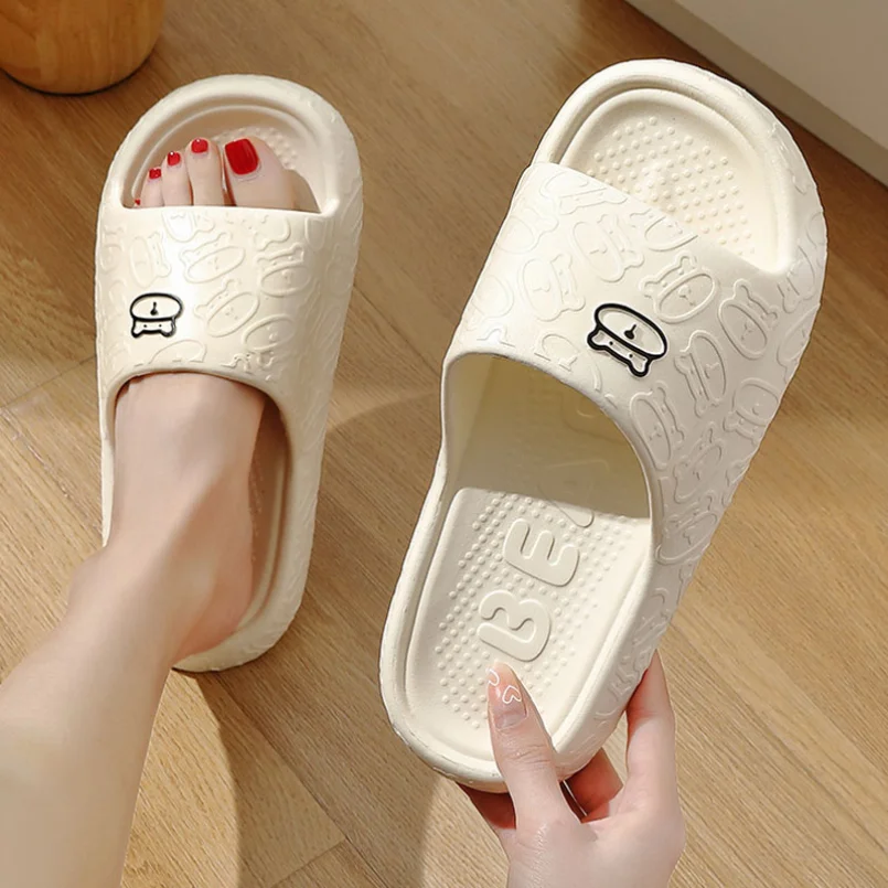 

House Cloud Slipper Woman Teddy Bear Funny Summer Sandal Men Flip Flops Beach Non Slip Soft Home Flat Shoes Female Male Slide