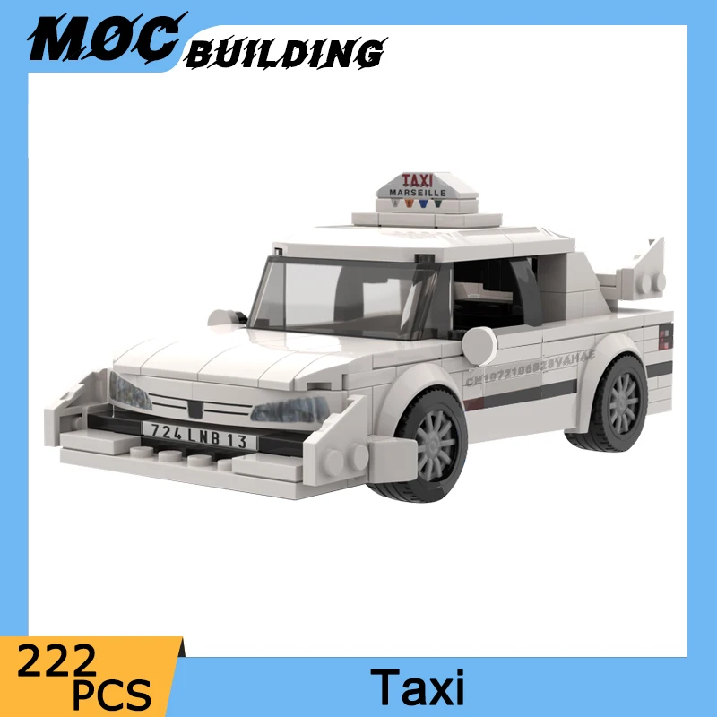 

MOC Classic Movie City Vehicle Taxi Model Building Blocks High-Tech 406 Car DIY Assembled Bricks Creative Toys Collection Gifts