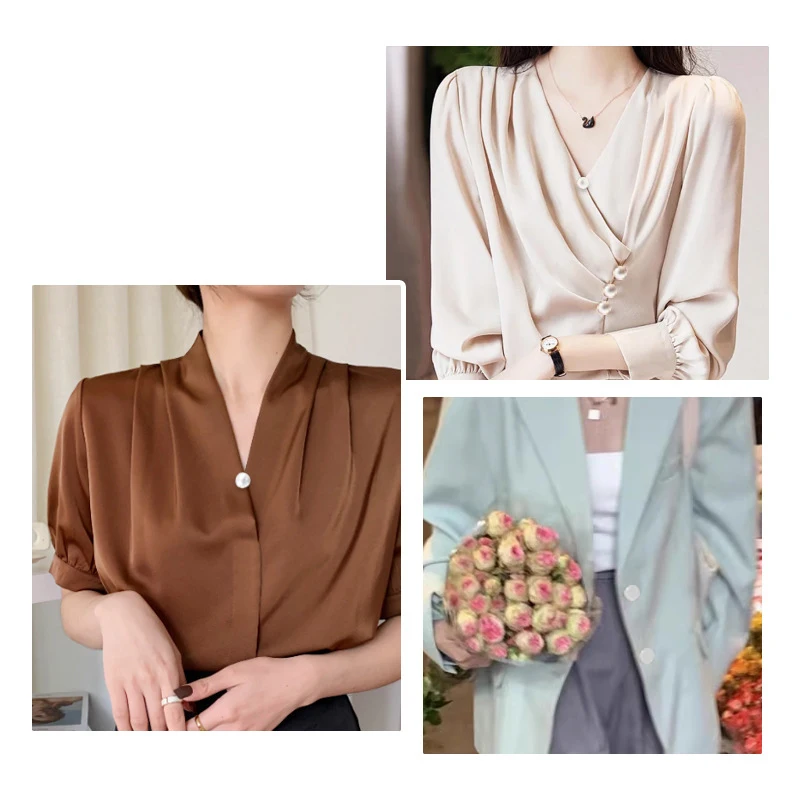 6Pcs Perle Brosche Tasten Keine Nähen Tasten DIY Dekor Tasten Für Hemden Kleid Pullover Schal Schuhe Kragen Nadel Schnalle feste Pin – Detail 7