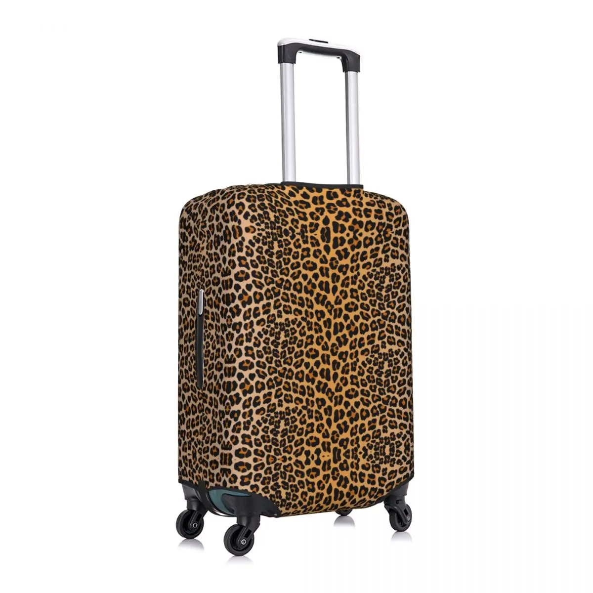 Leopard Print Travel Luggage Cover Dust Proof Animal Skin Suitcase Cover Protector Fit 18-32 Inch