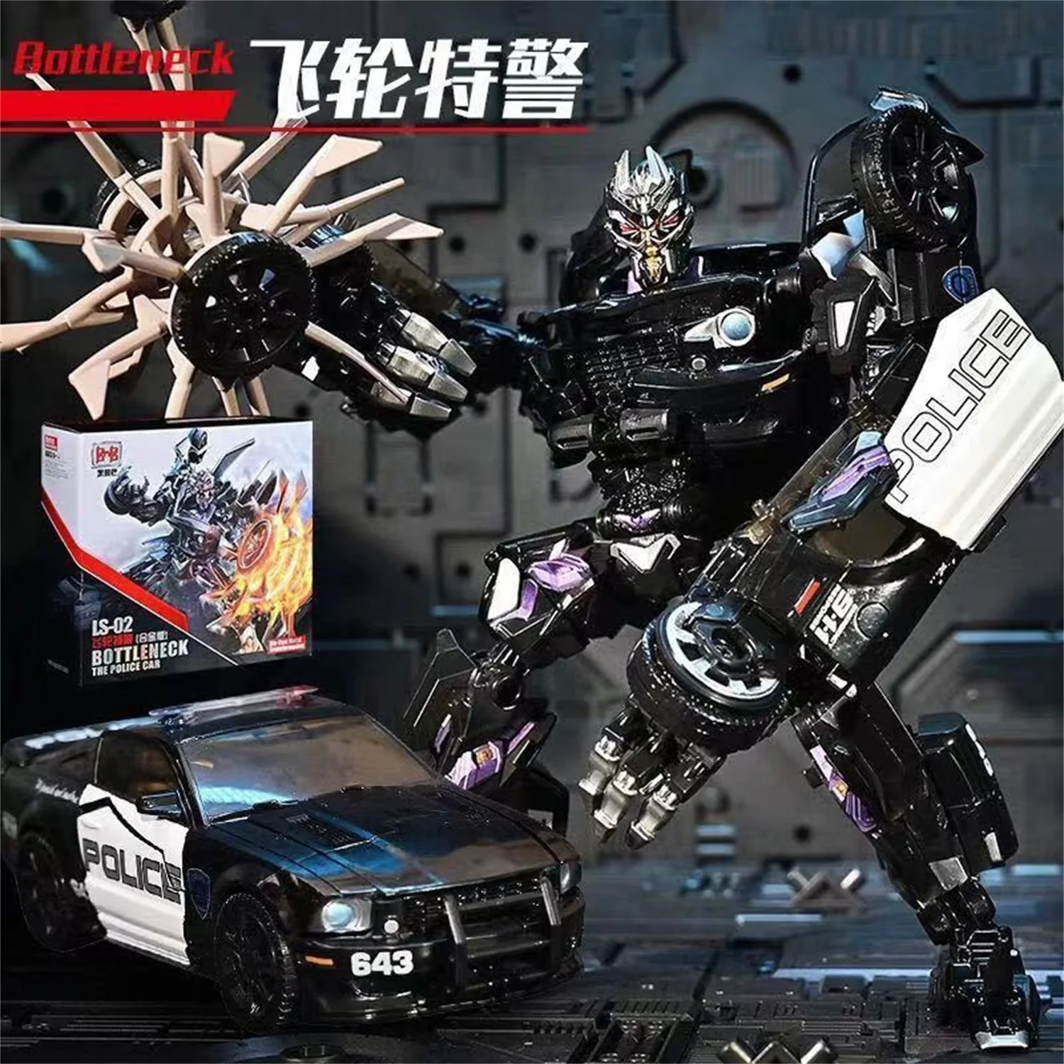 

Black Mamba BMB LS02 XP15 Transformation Toys Robot Police Barricade Alloy Action Figures Collection Robot Model