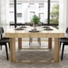 Dining Table for 8-10 People, 86.6-Inch Rectangular Wood Kitchen Table with Thicken Tabletop, Office Conference Room Table 1