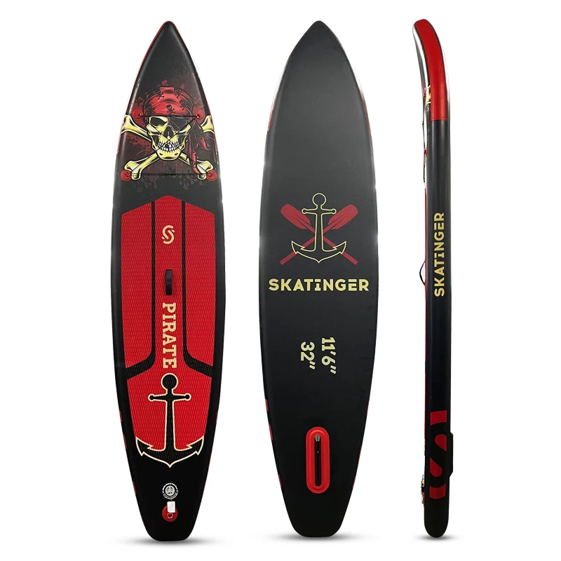 

Skatinger wholesale sup 11'6 inflatable black screen paddle board sup board waterplay surfing equipment