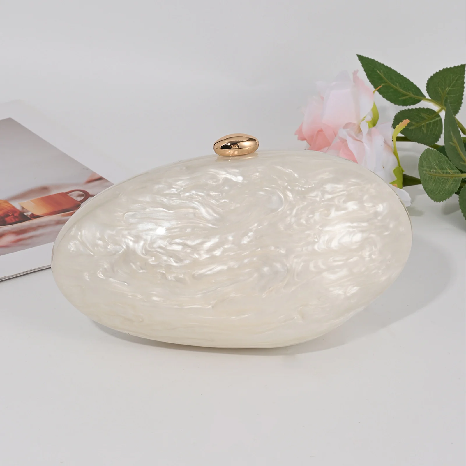Fashion Acrylic Shell Clutch Evening Bag Shoulder Crossbody Bags With Medium Size Backpack Women Luxury Brand Shopping Cute