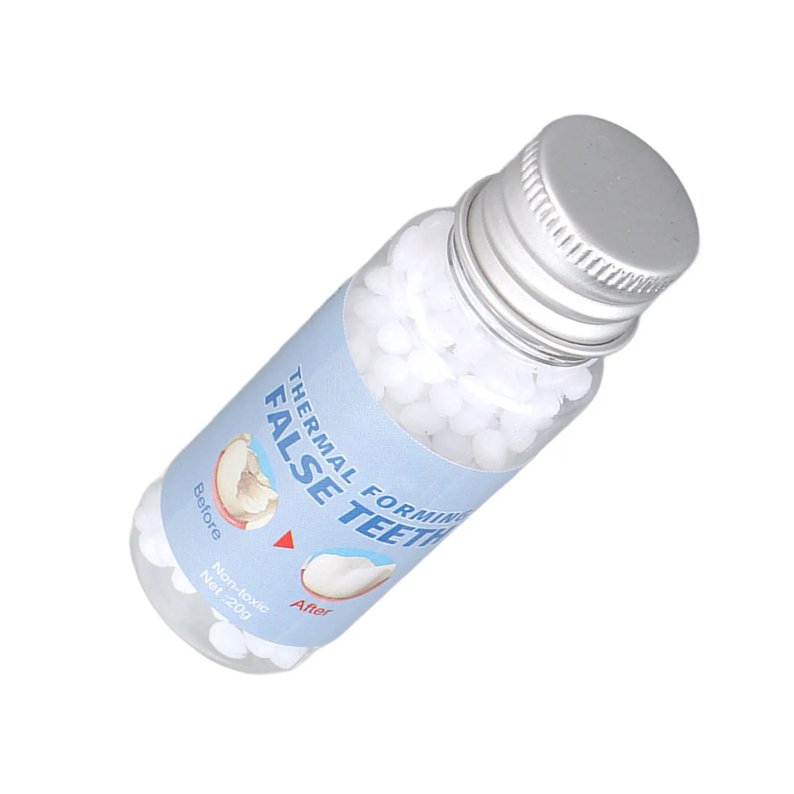 20g Temporary Teeth Filling Beads Temporary Teeth Repair Beads Dental Thermal Filling Beads for Broken Missing Tooth White