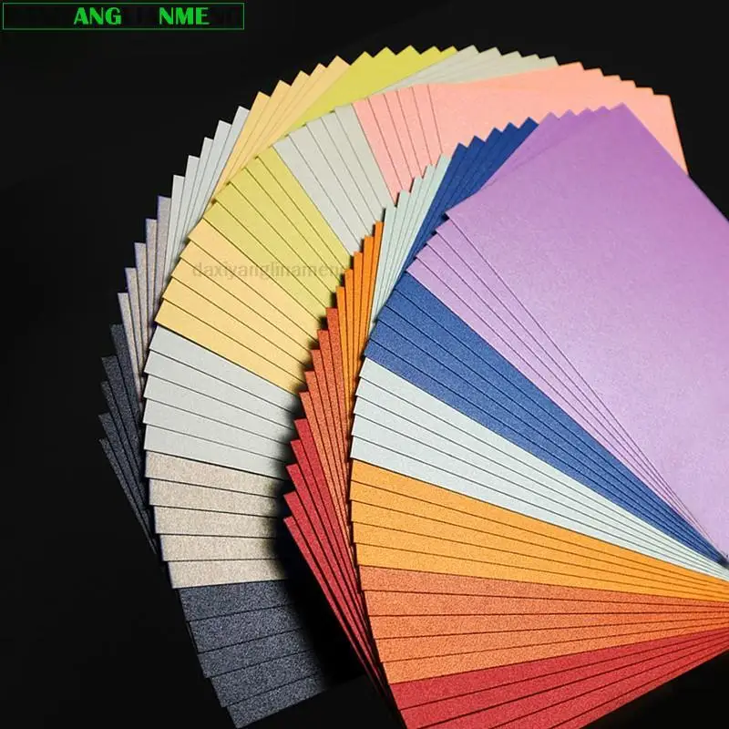 100pcs/lot ping A6 10cm X 15cm 22colors Pearl Paper 250gsm DIY Wedding Party Invitation Message Card Postcard