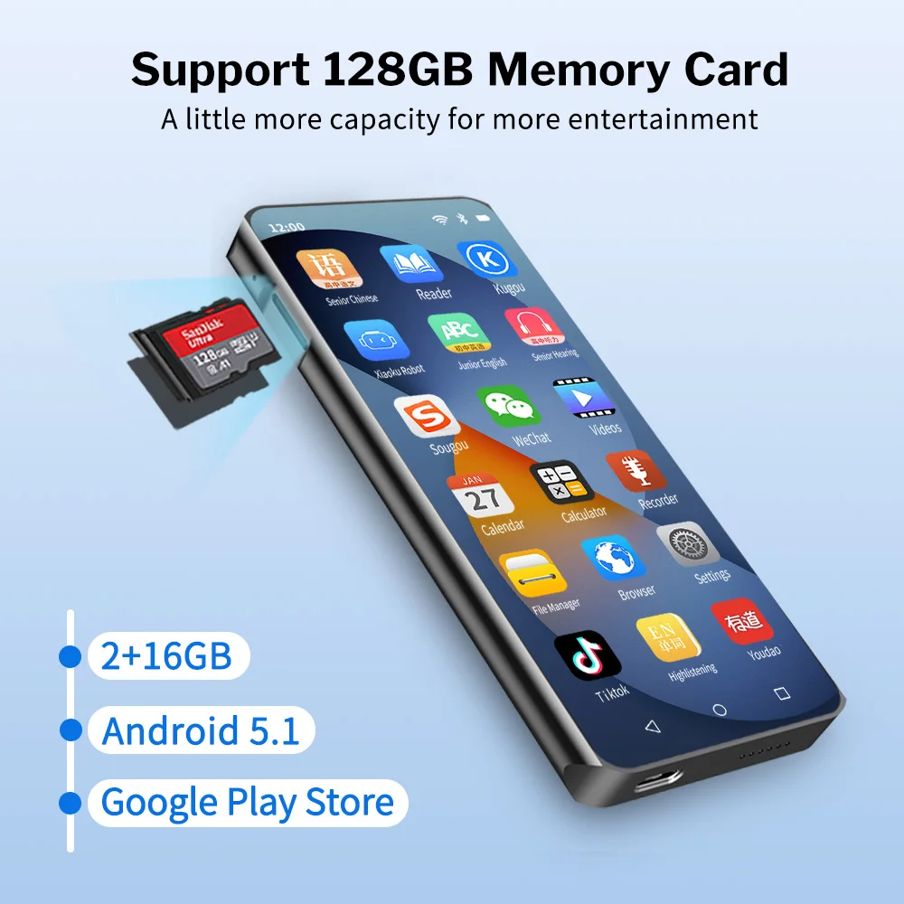 Deelife WIFI MP4 Player Touch Bluetooth Android MP3 Music Play MP 4 mp4 player music player mini media player