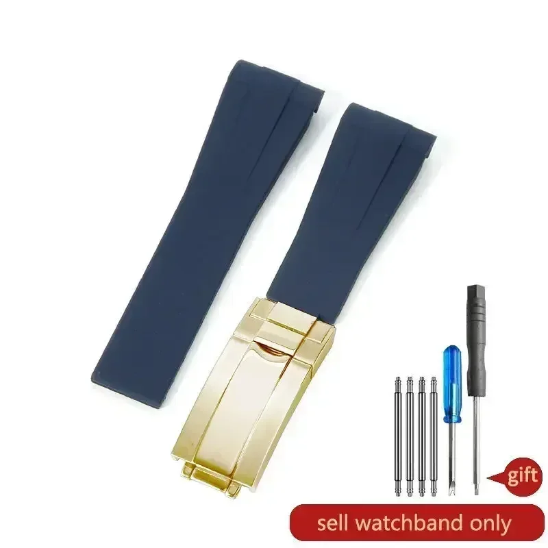 Premium Multi-Colored Silicone Watchband with Curved Interface