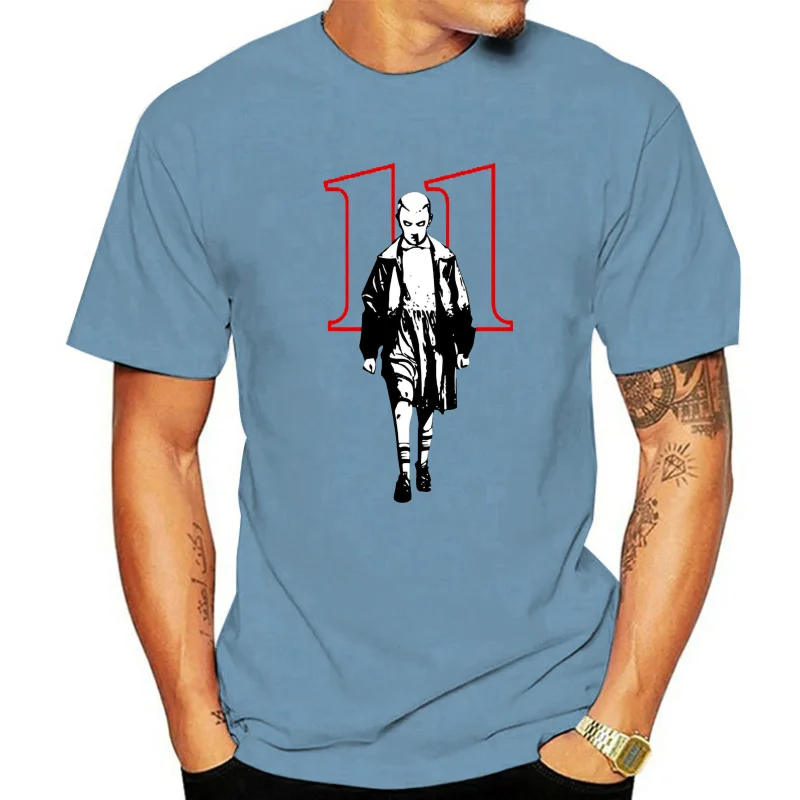 thumbnail image 1 of Stranger Style Pop Culture Things Eleven Cosplay White T-Shirt Size M-3XL, 1 of 5