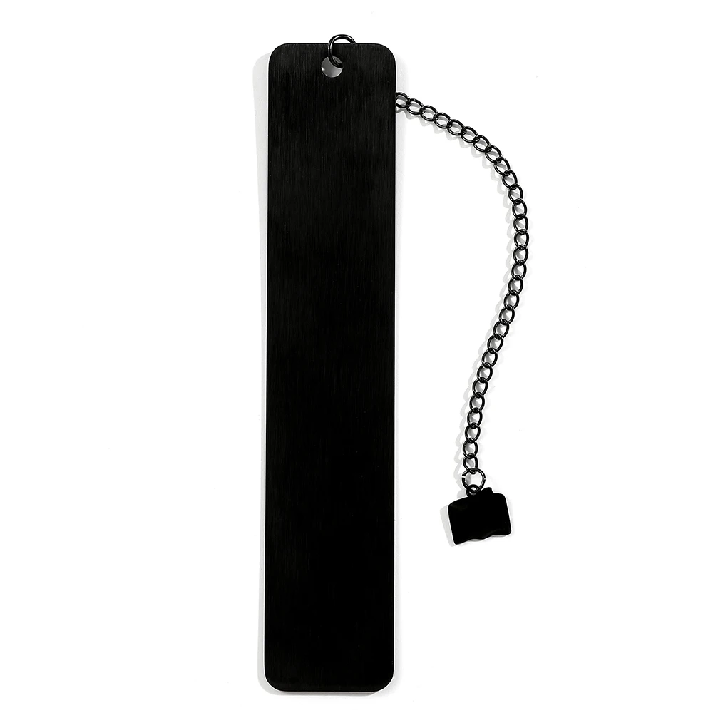 Black Plated Stainless Steel Plate Bookmarks Metal Book Mark Gifts for Book Lovers 10pcs
