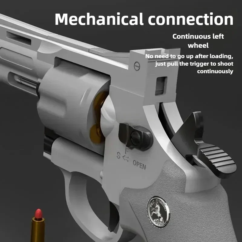 Continuous Fire ZP5 357 Revolver Launcher Pistol with Soft Dart Bullet for CS Outdoor Game Kids and Adults Toy Gun Weapon 6