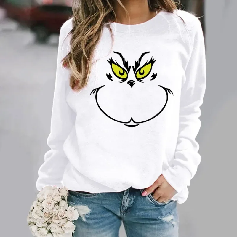 ChristmasCrewNeckSweatshirtLongSleeveGreenHairyMonsterApparel