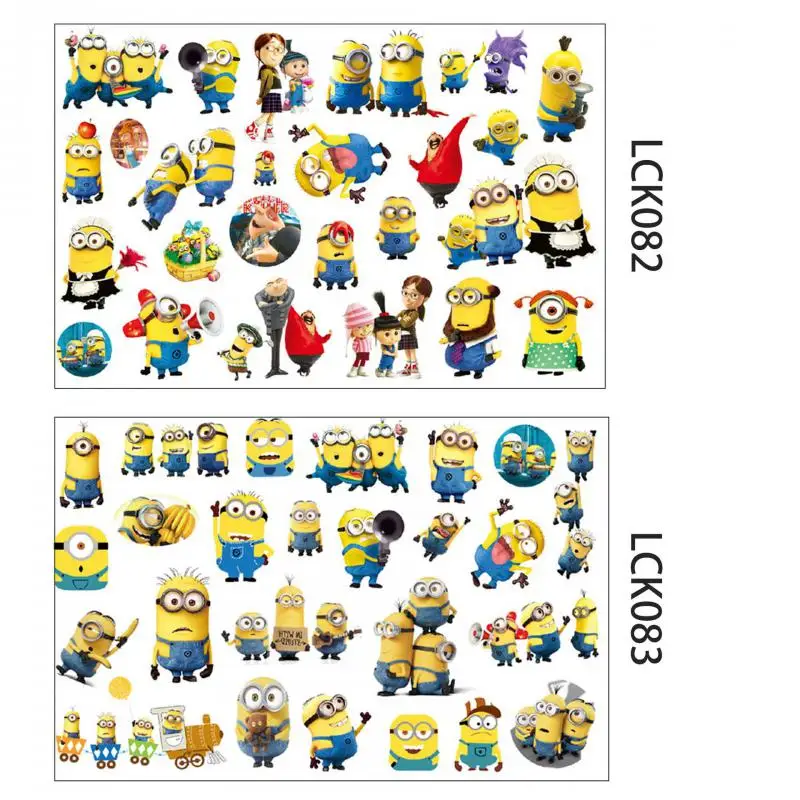 1Pcs Cartoon Anime Minions Temporary Tattoo Sticker Body Art Tattoo Stickers Cosplay Party Toys Kids Birthday Gifts