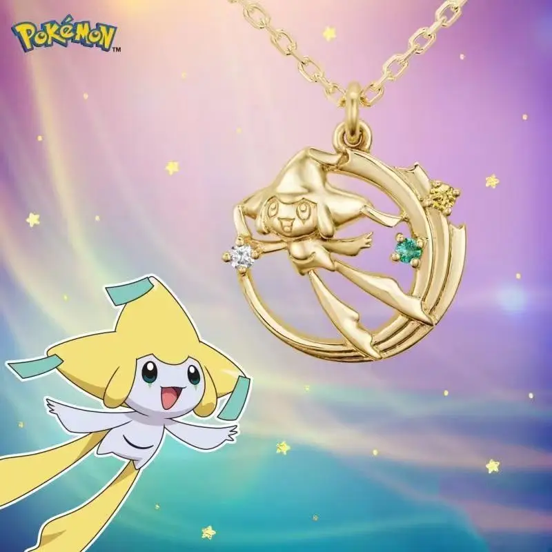 

Pokemon Cartoon Anime Jirachi Necklace Pendant Jewelry Couple Student Jewelry 925 Silver Fashionable High-end LuxuryBirthdayGift