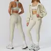 “Madelaine” Sexy Activewear Set with Zip Up Jacket
