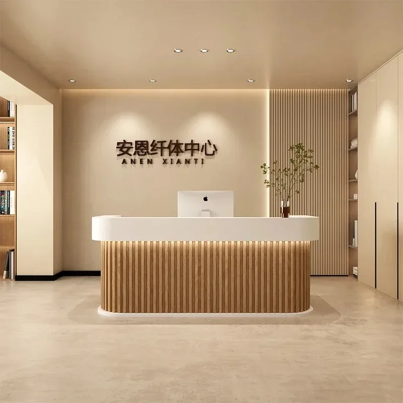 Mobile Bar Counter Reception Desks 160*60*100 CM /63*23.6*39.3 Inch Store Office Beauty Conference Modern Reception Tables New