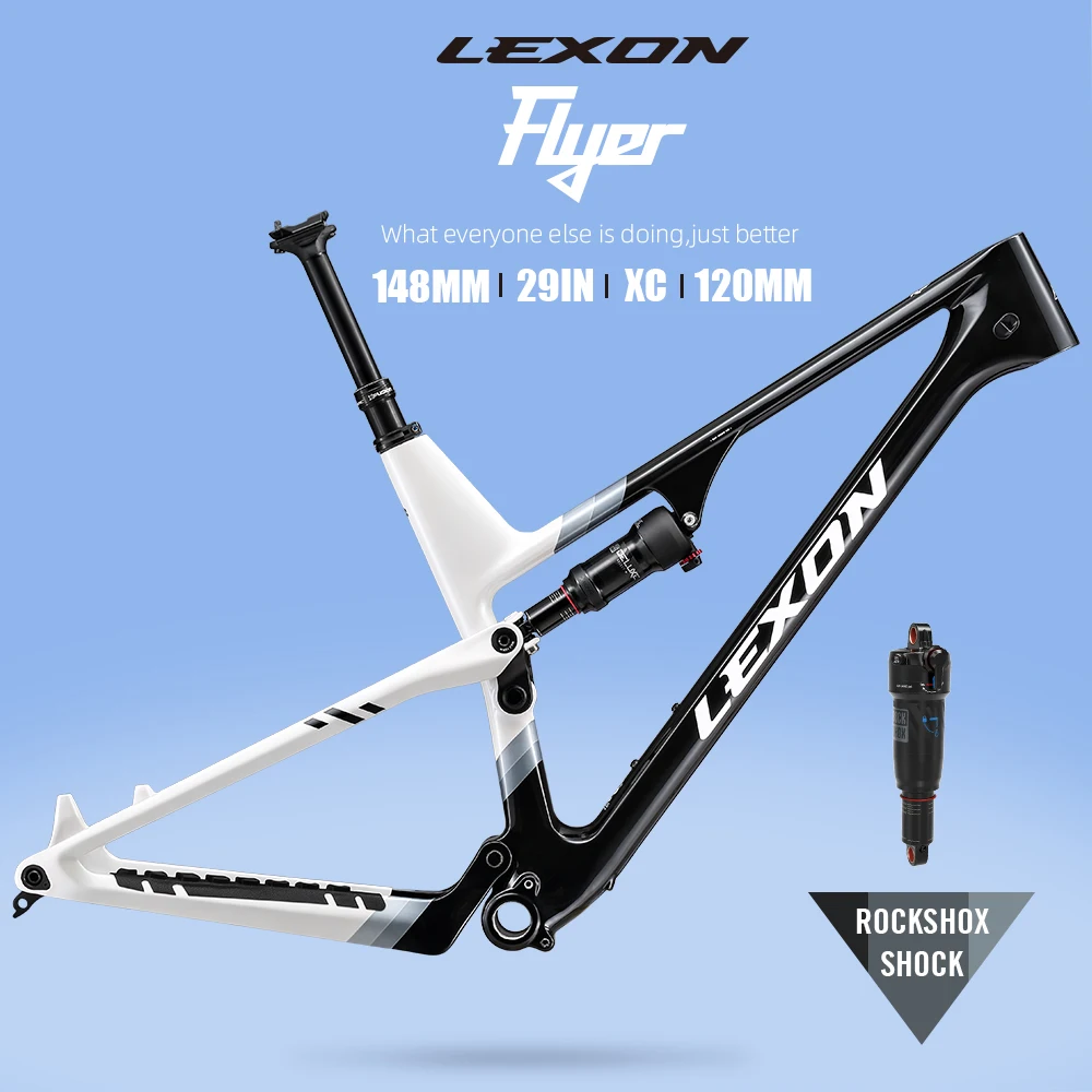 

2023 Lexon 29er Carbon Full Suspension MTB Frame Mountain Bicycle Toray Mountain Frame 29 Carbon Frameset 15 17 19 21 Inch Parts