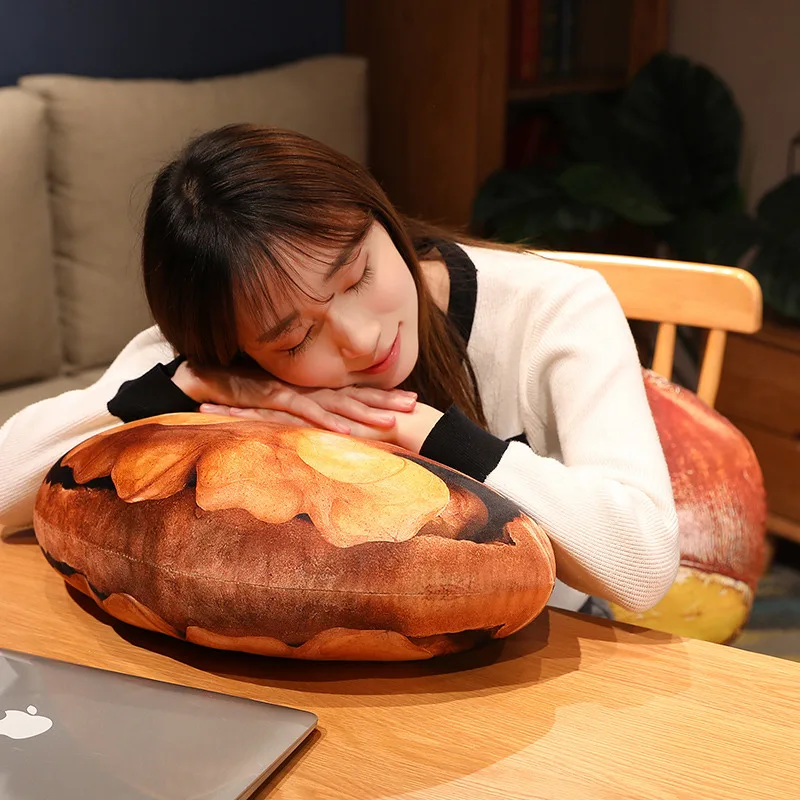 Simulation Food Pillow Plush Stuffed Nut Pillow Peanut Walnut Chestnut Sofa Floor Cushion Creative Toys for Kids Girls Gift Deco