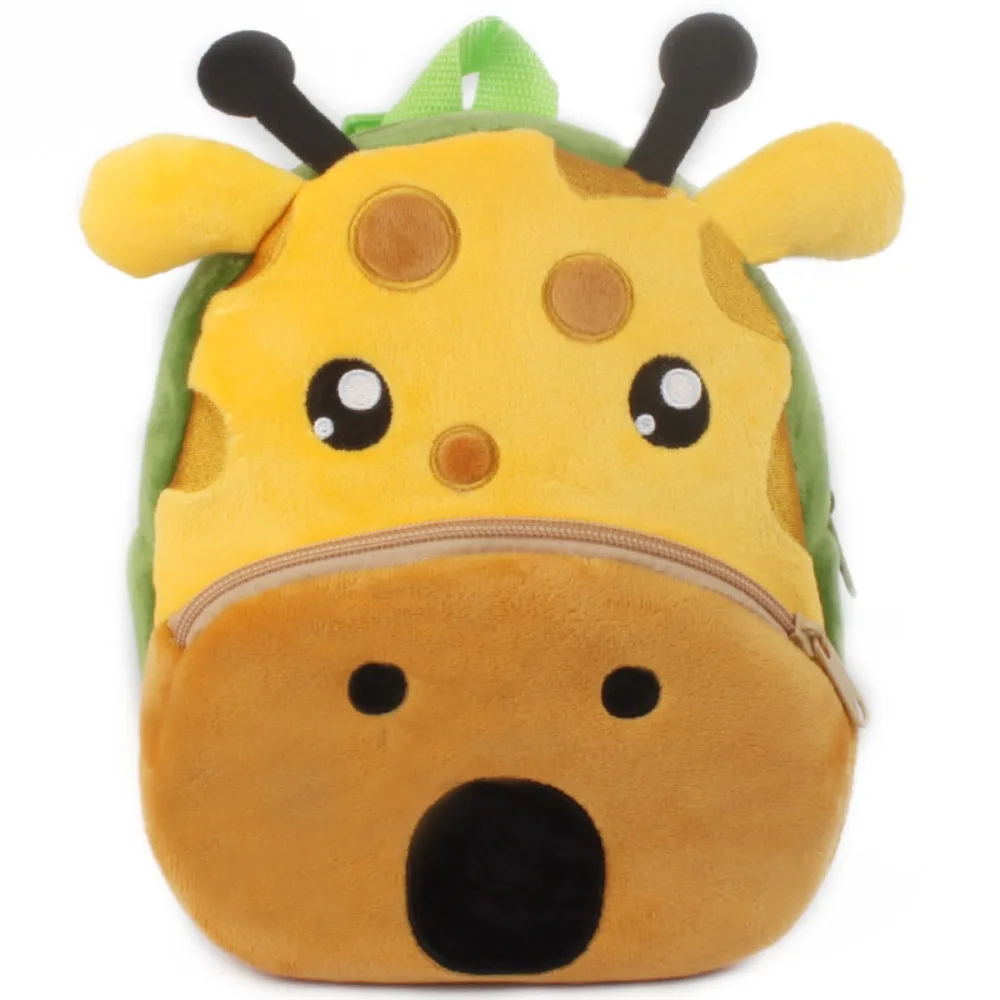 Kawaii 3D Cartoon Animal Kids Backpack Plush Mini Kindergarten Schoolbag Soft Stuffed Travel Backpack Birthday Gift 1