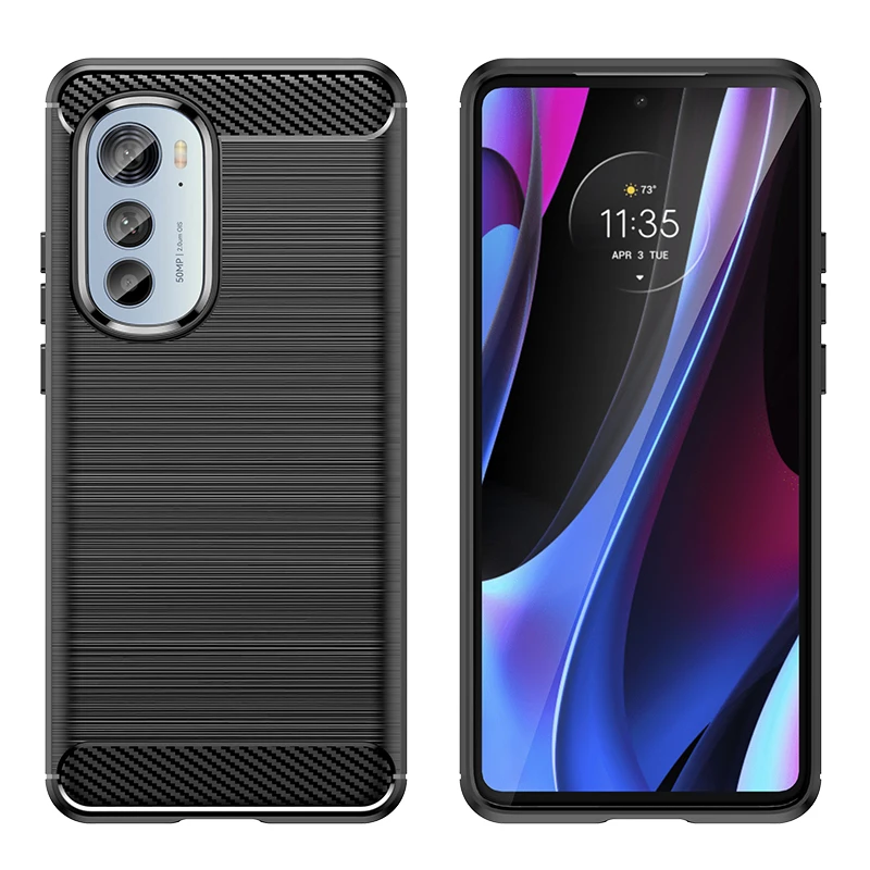 Sleek Matte Carbon Fiber Soft Silicone Phone Case