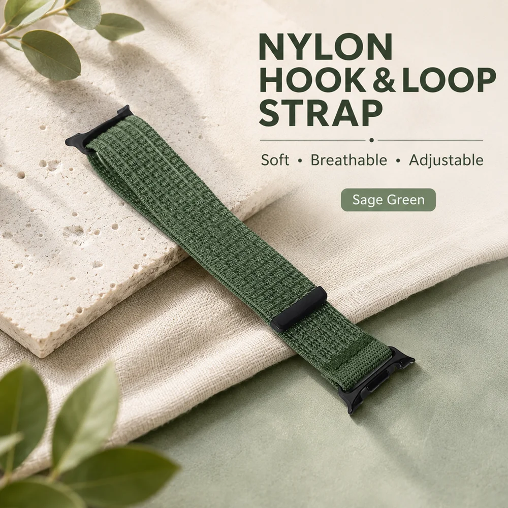 Durable Nylon Hook & Loop Strap Bracelet