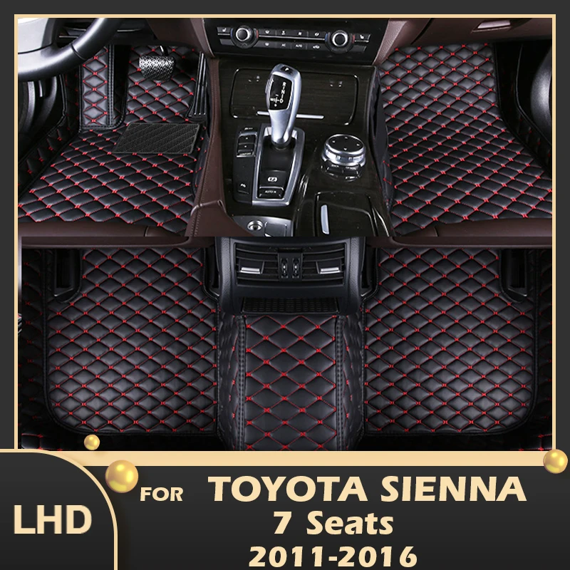 

Car Floor Mats For Sienna 7-seat 2011 2012 2013 2014 2015 2016 Custom Foot Pads Automobile Carpet Cover Interior Accessories