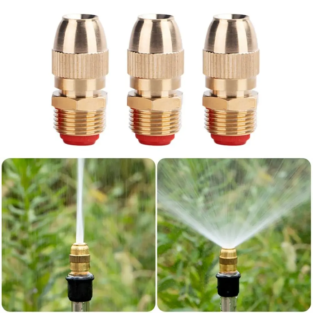 Garden Sprinkler Brass Adjustable Lawn Spray Irrigation Misting Nozzle Greenhouse Atomizing Micro Garden Tool