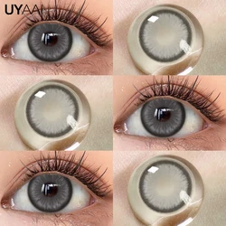 Vibrant Colored Contact Lenses - Green, Blue, Gray, and Brown Assortment (Mirage Gray)