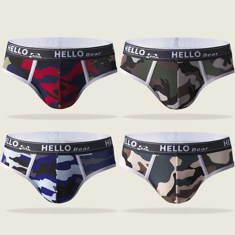 2023 Men Underwear Briefs Slip Shorts Cueca Gay men Underwear sexy Male panties striped Breathable Cotton Low waist jocks 5