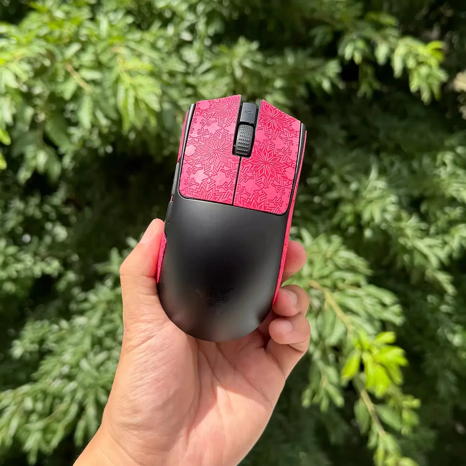 1 세트 Ultraglide 마우스 Razer VIPER V3 PRO 용 미끄럼 방지 스티커 미끄럼 방지 땀 테이프 초박형 눈송이 도마뱀 질감