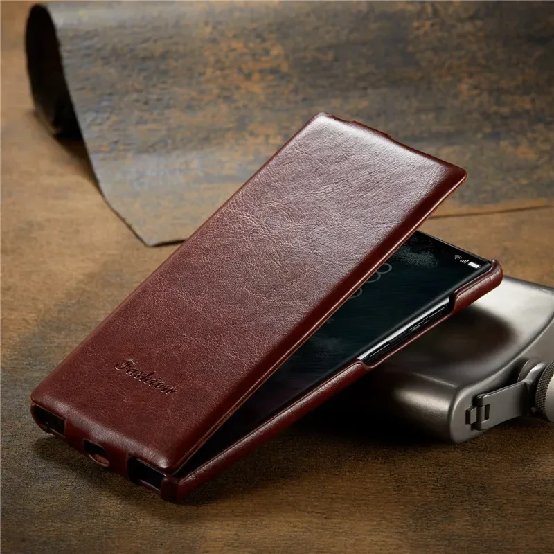 Premium Vertical Flip Leather Case - Anti-Knock Full Protection Cover