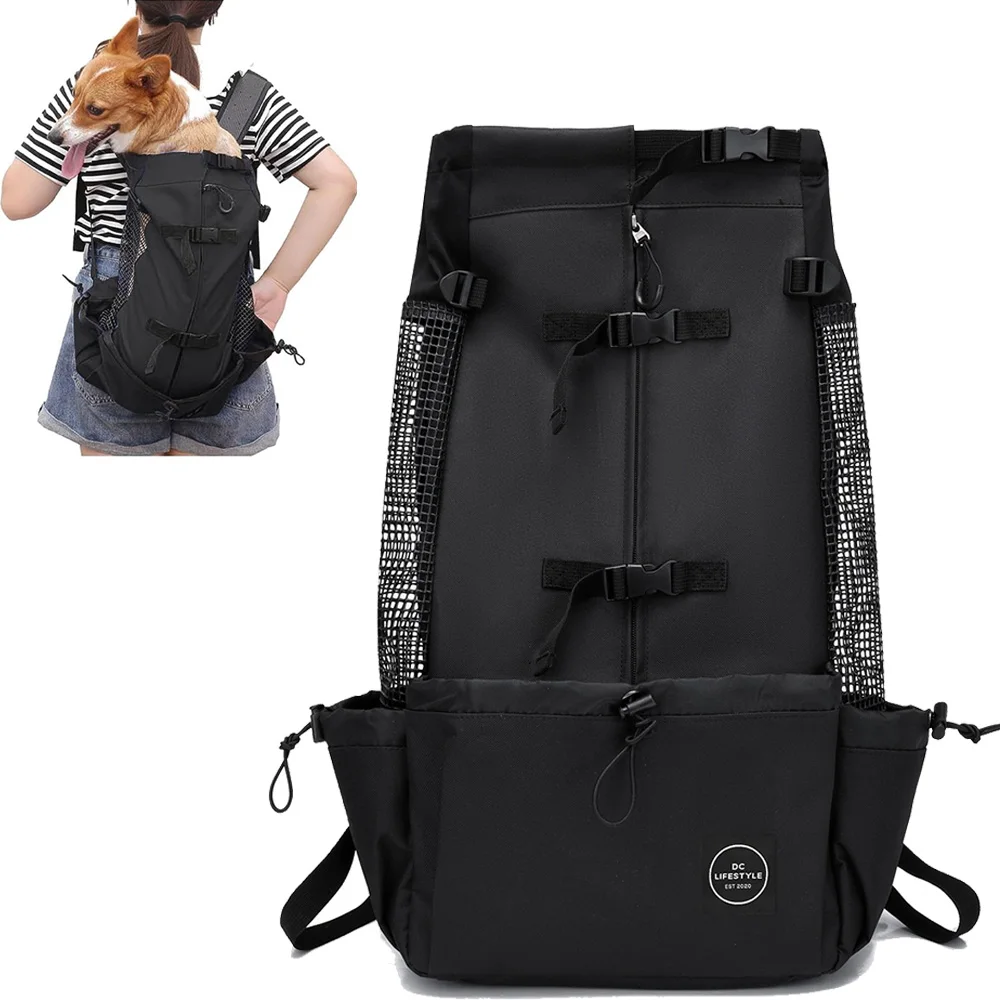 Zaino Per Cani Pet Outdoor Travel Dog Carrier Bag Per Cucciolo Di Cane Medio Traspirante Portatile Escursionismo Bulldog Francese Zaino Per Cani