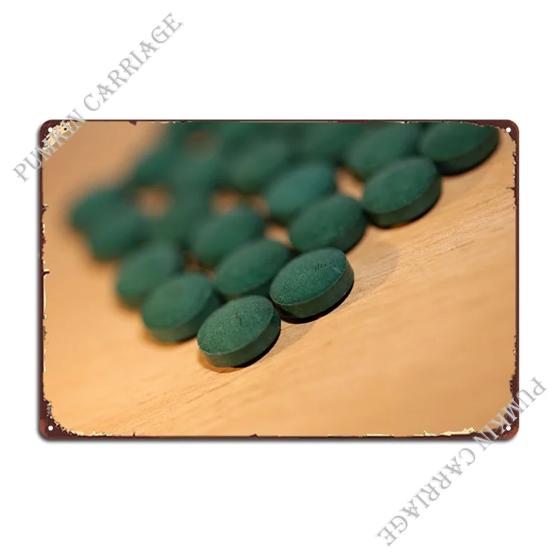 Spirulina Platensis Power Metal Plaque Personalizzato Murale Cave Wall Cave Cave Club Party Tin Sign Poster
