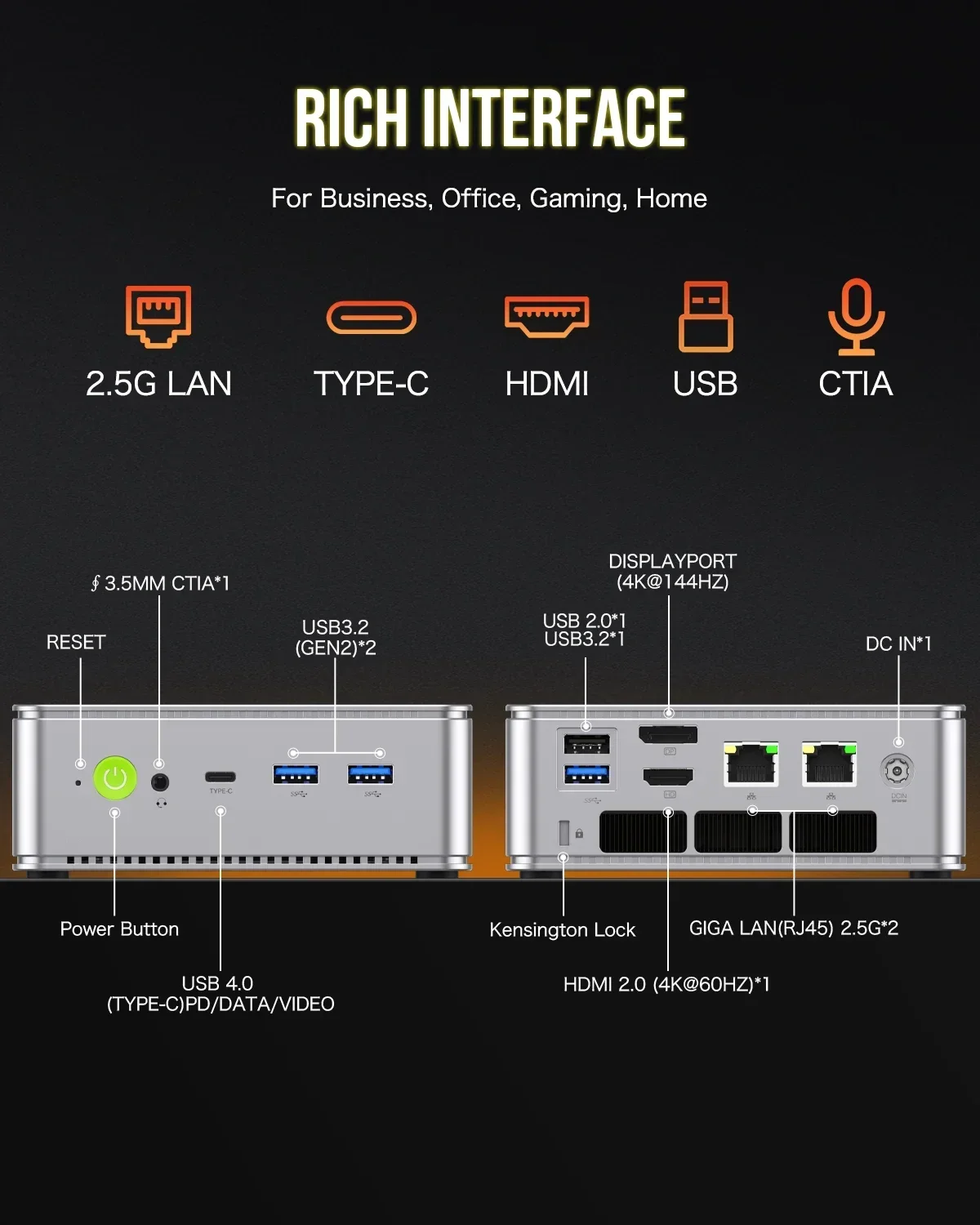 GMKtec K8 Ryzen 7 8845HS Mini PC Windows 11 DDR5 5600Mhz PCIe4.0