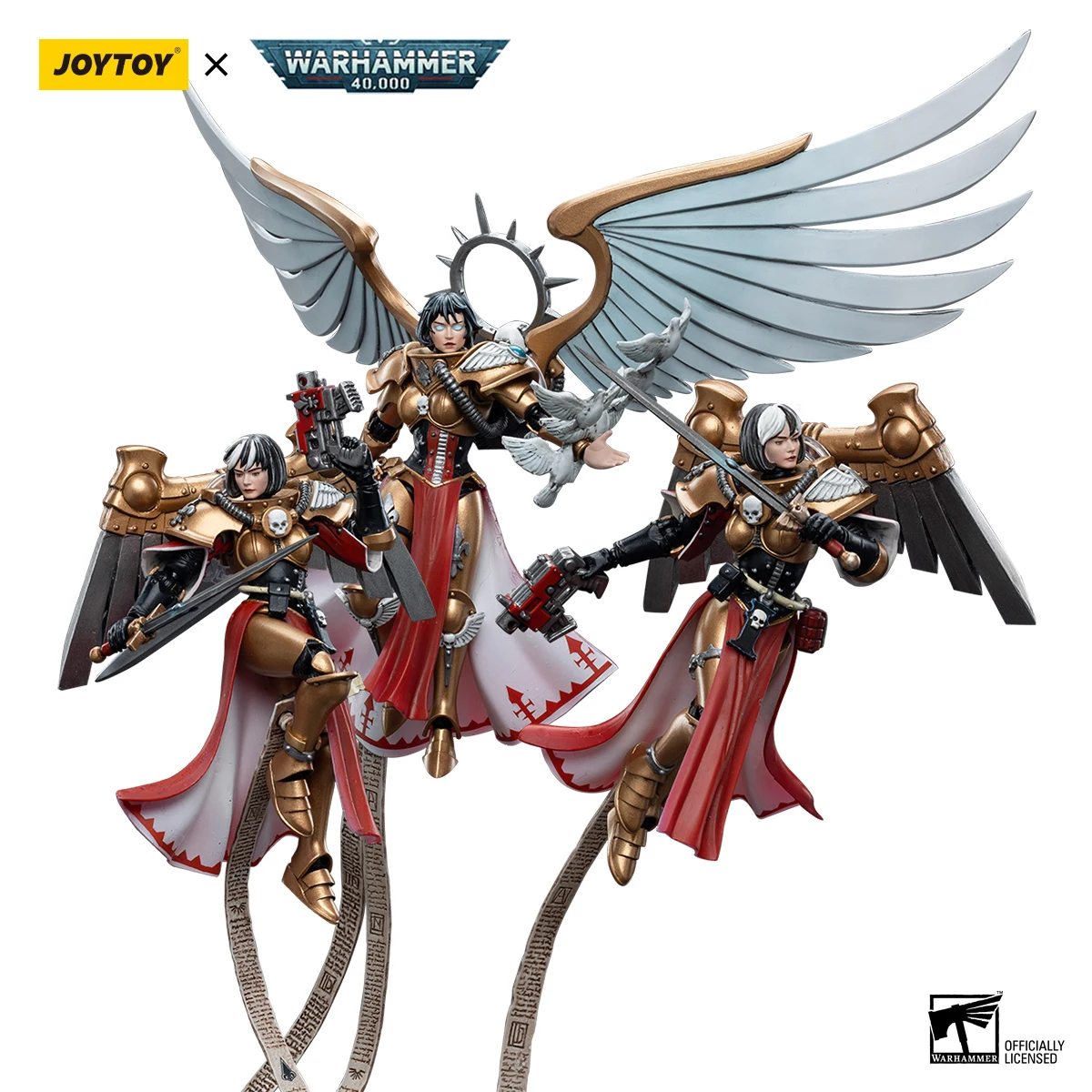 Joytoy Warhammer 40K 1/18 Action Figures Anime 10.7Cm Adepta Sororitas Geminae Superia Collection Model Toys Negozio Ufficiale