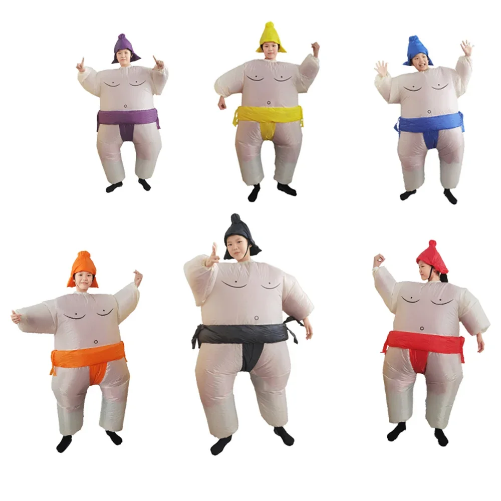 Anime Sumo Wrestler Costume Men Children Inflatable Suit Blow Up Outfit Cosplay Christmas Kid Adult Dress