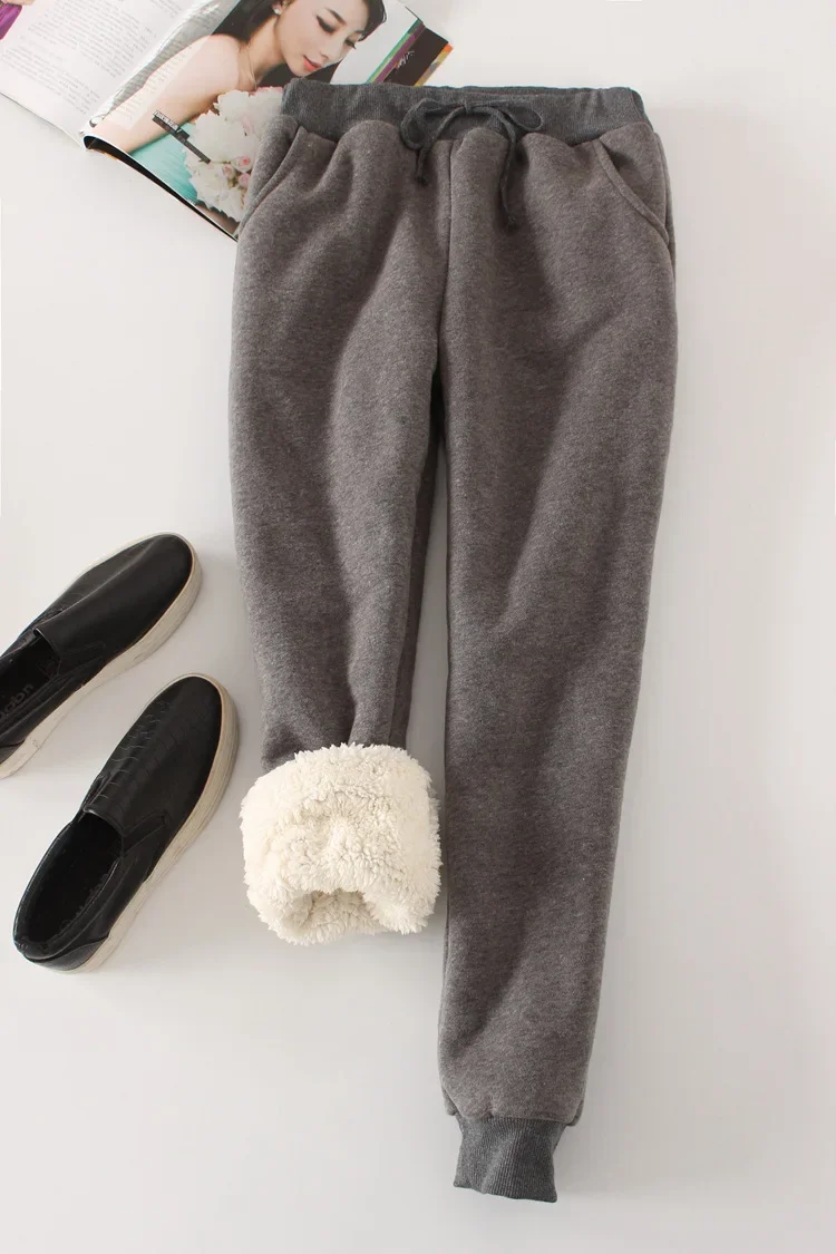 9 Colors Winter Women Casual Solid Thick Warm Loose Cashmere Pants Cotton Harlan Pants Plus Size M-XXL for Daily Office Sport