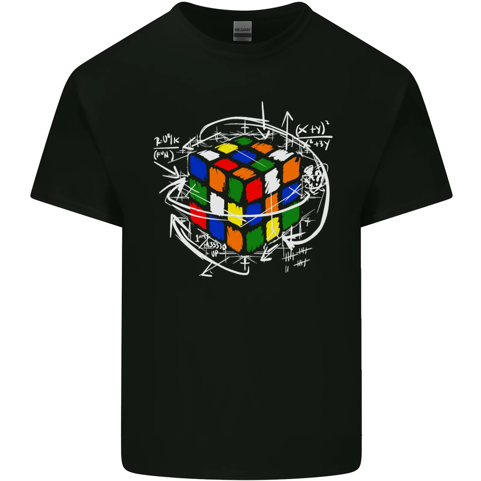 Cubo Di Rubik Equazione Devitente Puzzle Puzzle Puzzle Uomo Cotone T-Shirt