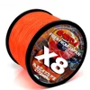GHOTDA 300M 500M 8 Strands Braided Fishing Line Orange Super Strong Sea Weave Multifilament Lure Lines PE 18-78LB 0.14mm-0.5mm 2