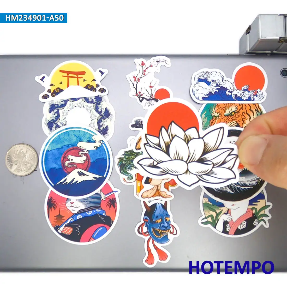 20/30/50 Stücke, Japanische Kultur Kunst-Graffiti, Ukiyo-e Aufkleber, für Scrapbook, Motorrad, Auto, Fahrrad, Gepäck, Telefon, Skateboard, Gitarre, Helm, Laptop-Aufkleber, Spielzeug – Detail 5