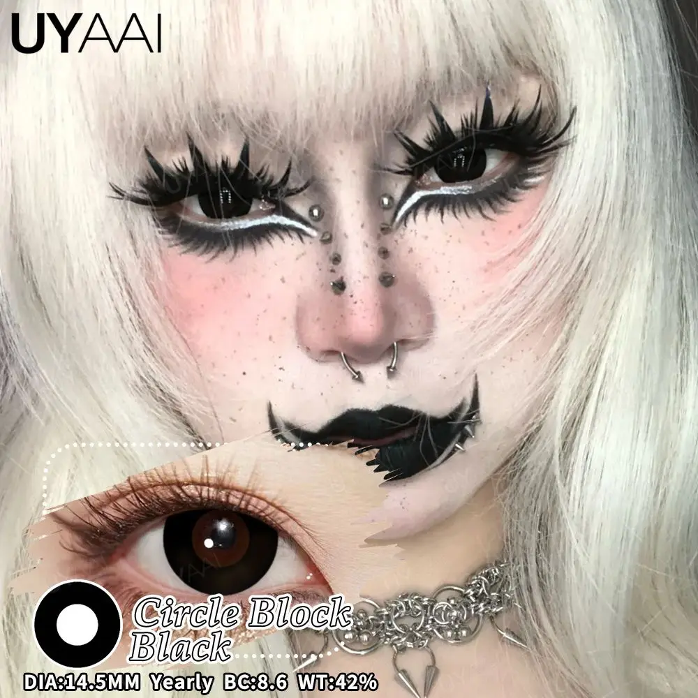 Enhanced Cosplay Contact Lenses - Multicolor & Black Eye Design
