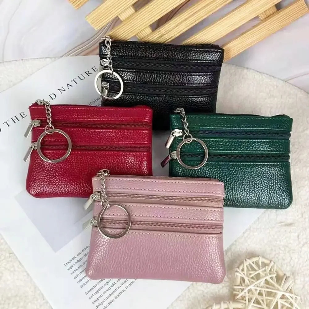 2026 Modische Leder-Geldbörse für Damen Kleine Brieftasche Münzbeutel Mini-Reißverschluss-Geldbeutel Kinder-Taschenbörse Schlüsselhalter – Detail 2