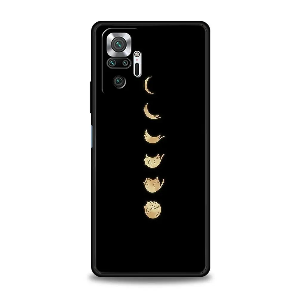 Cartoon Cat Black Phone Case Cover