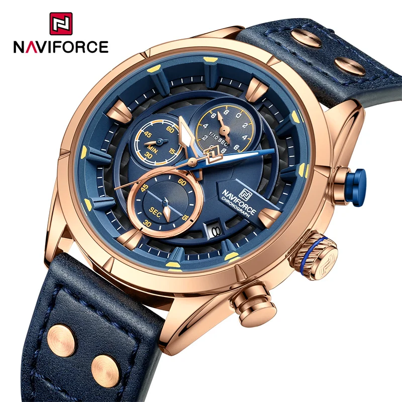 

NAVIFORCE Original New Luxury Watches For Men Sport Casual Quartz Wristwatch Waterproof Male Chronograph Clock Relogio Masculino